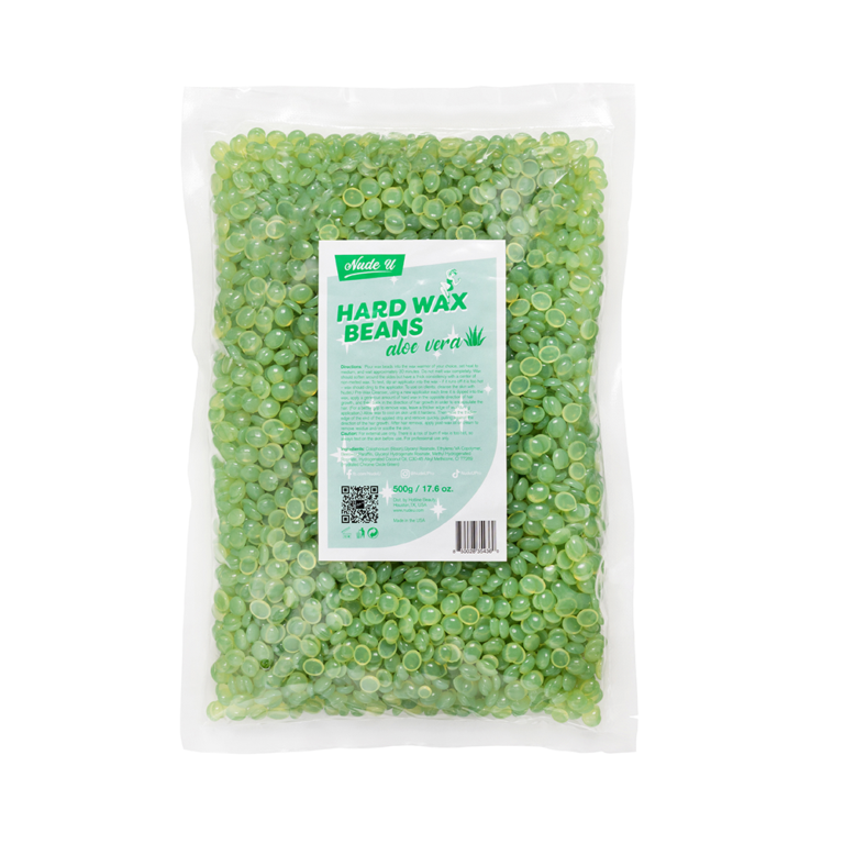 NudeU Hard Wax Beans 500g - Aloe Vera