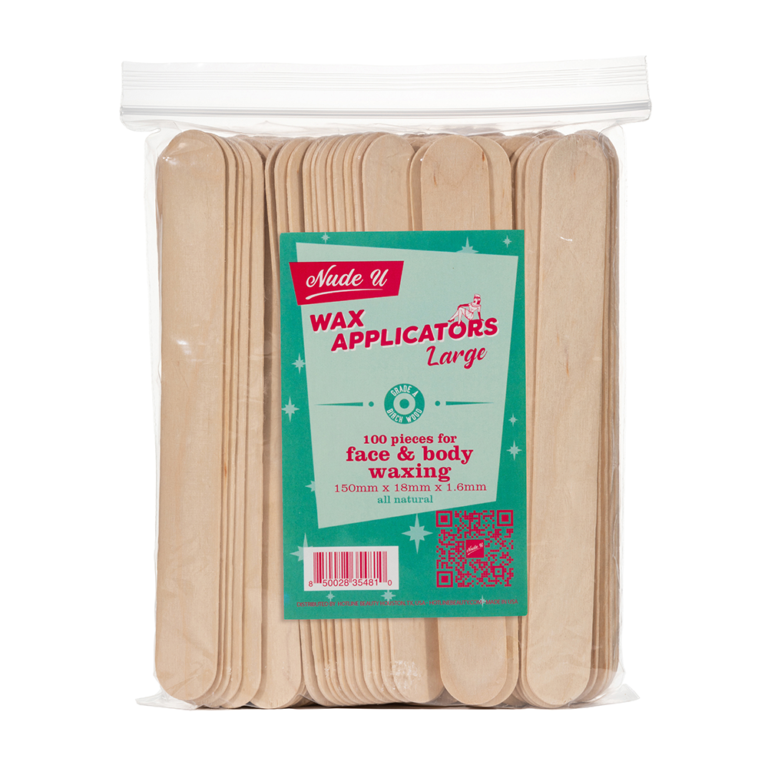 NudeU Large Wax Applicator - 100 Pack